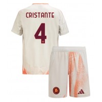 Camiseta AS Roma Bryan Cristante #4 Visitante Equipación para niños 2024-25 manga corta (+ pantalones cortos)